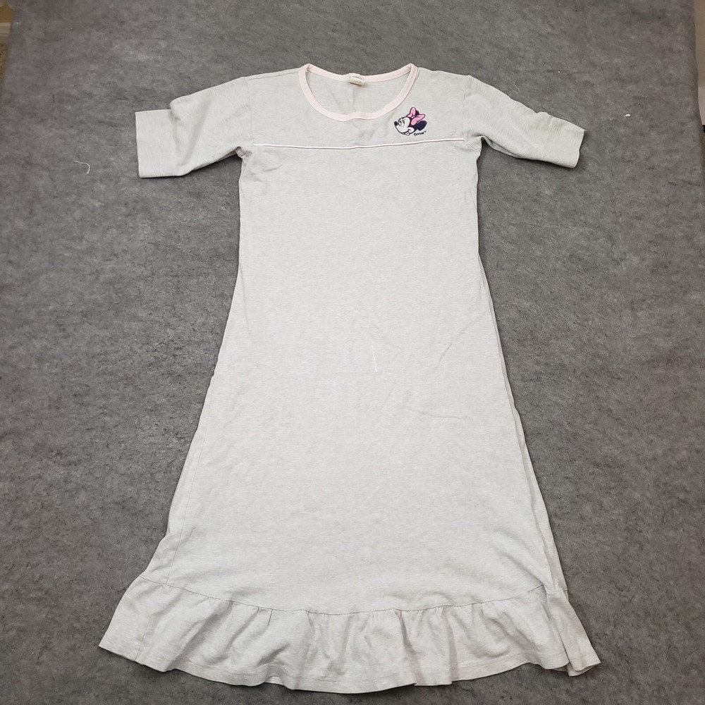 VINTAGE Mickey Unlimited Pajama Dress Womens S Gray Night Gown Sleep Pjs Minnie